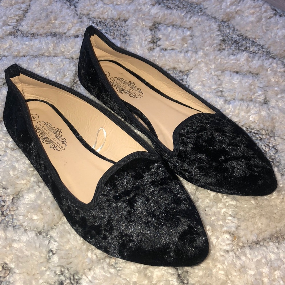 Black Velvet Loafers